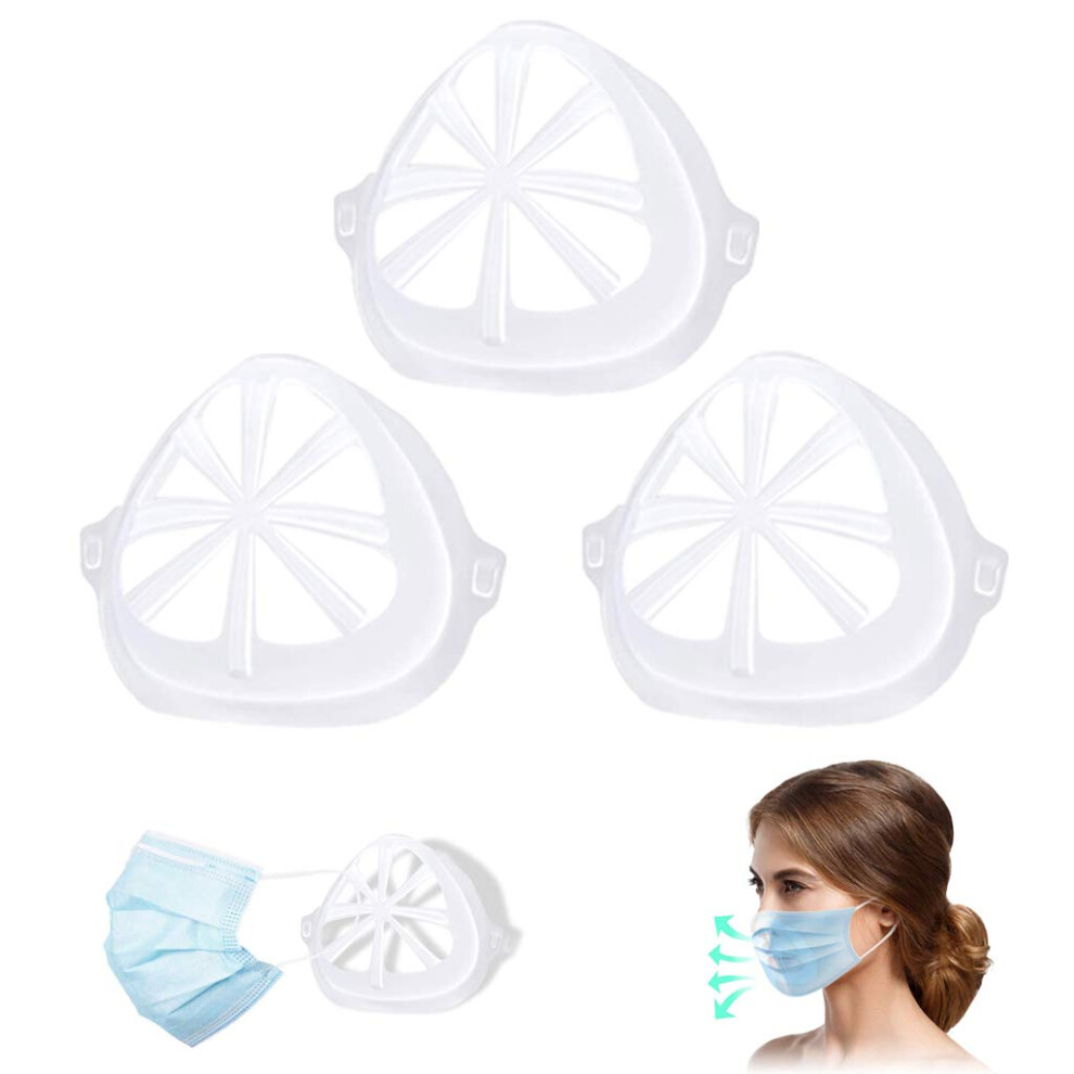 Mask Bracket 3D Face Mask Inner Support Frame Increases Breathing Space Prevents Makeup Transfer 3Pcs 9044945674842