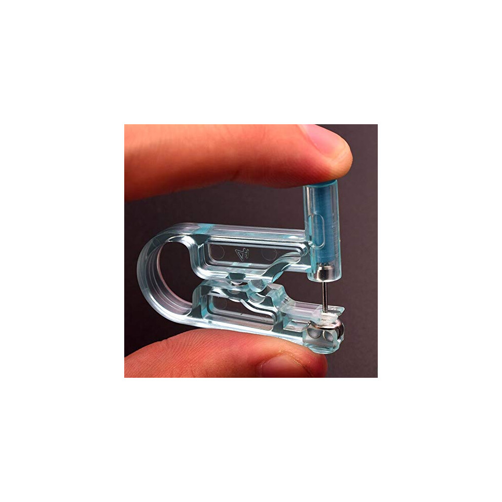 Ear Piercing Kit with Sterile Disposable Gun, Crystal Stud, Hygienic SingleUse for Home or Salon