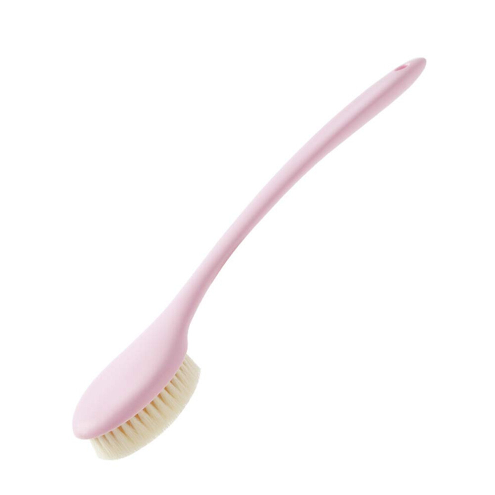 Bath Brush with Long Handle and Soft Nylon Bristles for Gentle Back Scrubbing and Exfoliating