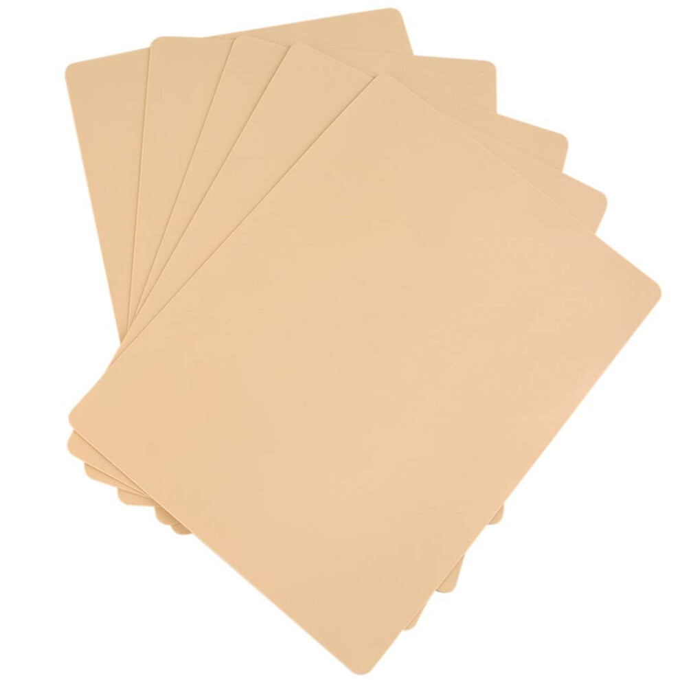 White Tattoo Practice Skin 5Pcs Silicone Fake Skin With Realistic Texture For Beginners And Training