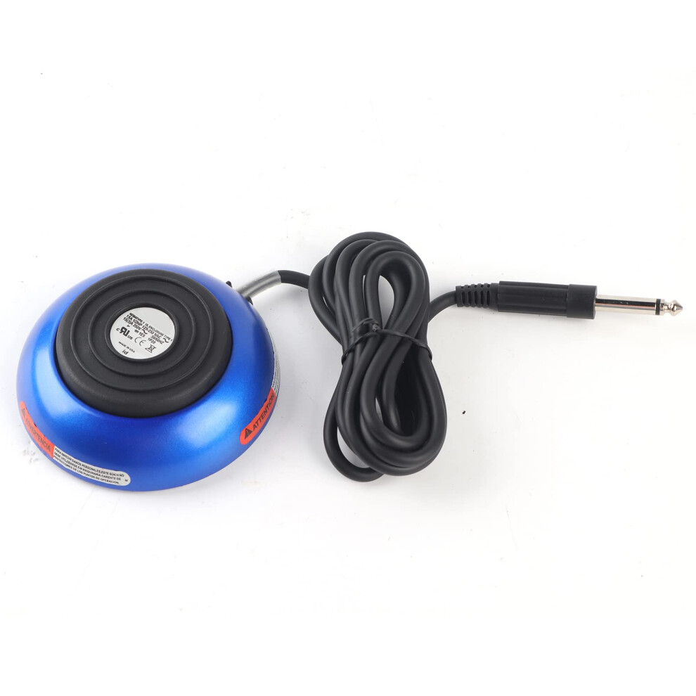 Blue Tattoo Foot Pedal With Nonslip Base And Long Cable, Durable Alloy Control Switch