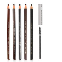 Waterproof Eyebrow Pencil Set 5 Colors No Sharpen Longwear Brow Mapping with Brush and Knife