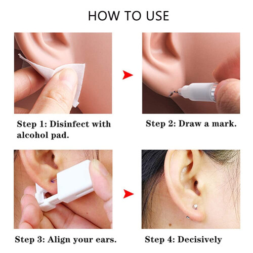 Ear Piercing Kit 2 Pack with Hypoallergenic Studs Disposable Ear Piercing Gun for Safe Home Use 2
