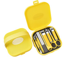 Nail Clippers Set Carbon Steel Cutting Edges Ergonomic Trimmer with Case, 8 Piece