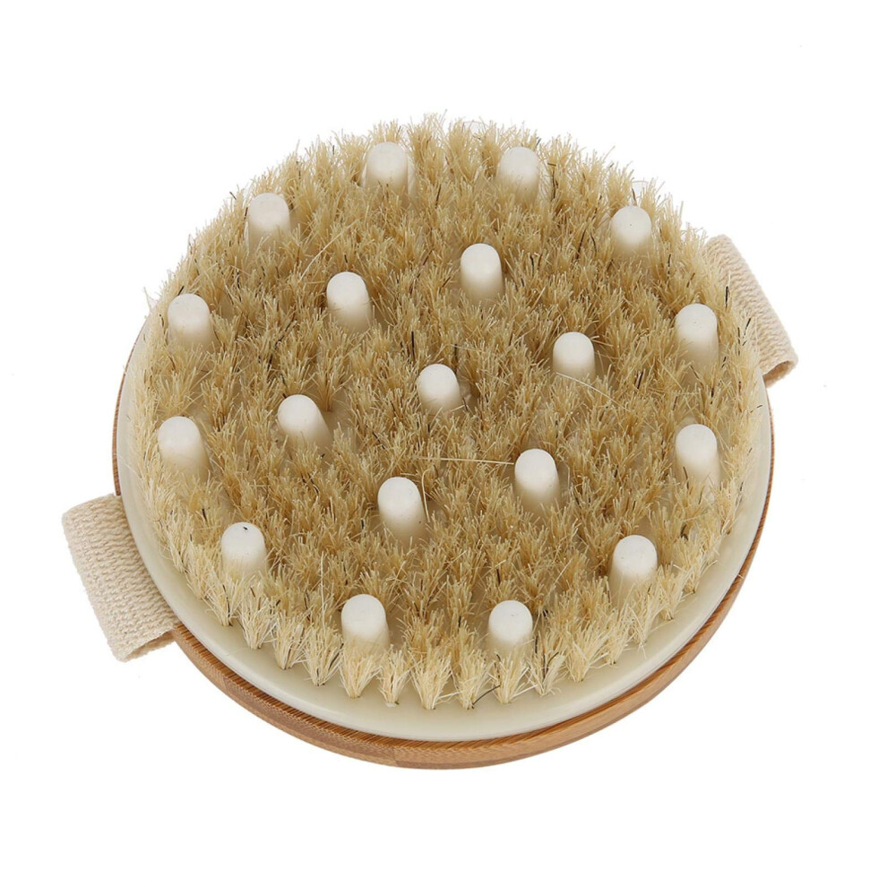 Body Scrubber 2 in 1 Exfoliating Body Brush for Dead Skin Removal with Massage Head and AntiSlip Grip
