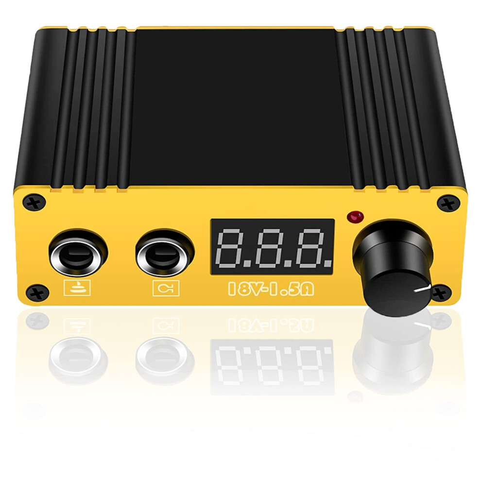 Tattoo Power Supply with Dual Digital Display and Precise Adjustable Voltage for Rotary and Coil