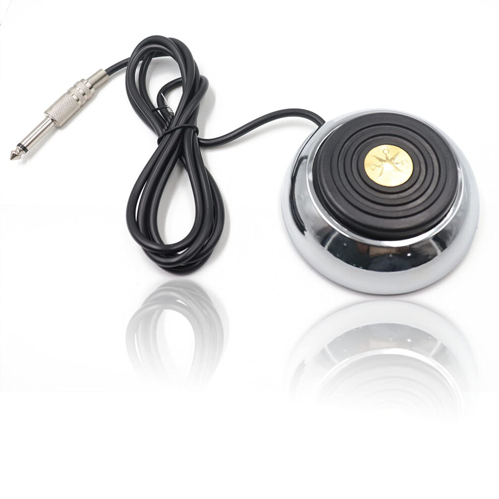 Tattoo Foot Pedal Stainless Steel Fast Response NonSlip Base for Rotary and Coil Machines