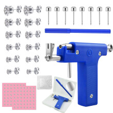 Ear Piercing Kit with 110 Studs, SpringDriven Gun for Precise Positioning, Home or Salon Use