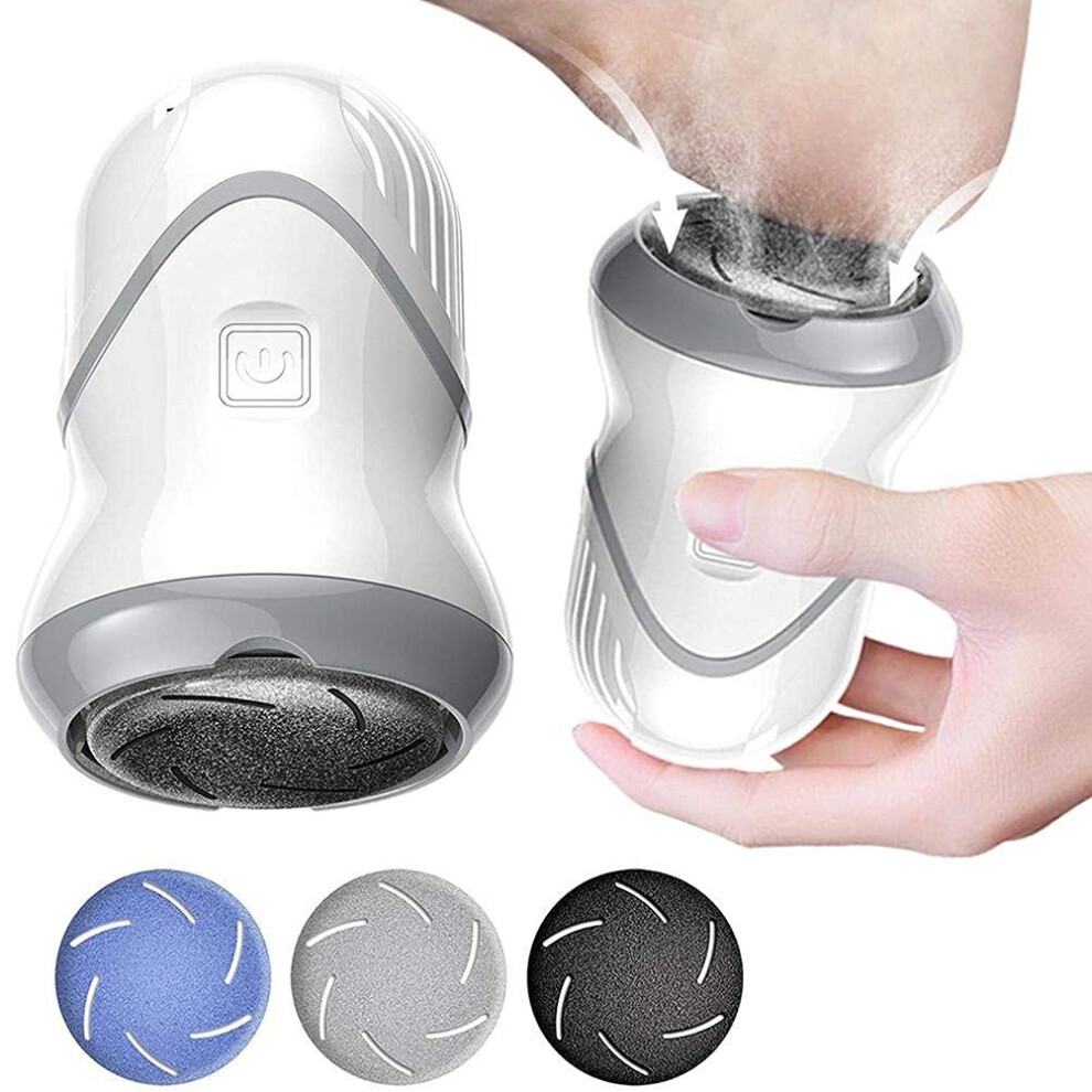 Rechargeable Electric Callus Remover with 3 Roller Heads, Cordless Foot File for Smooth Feet