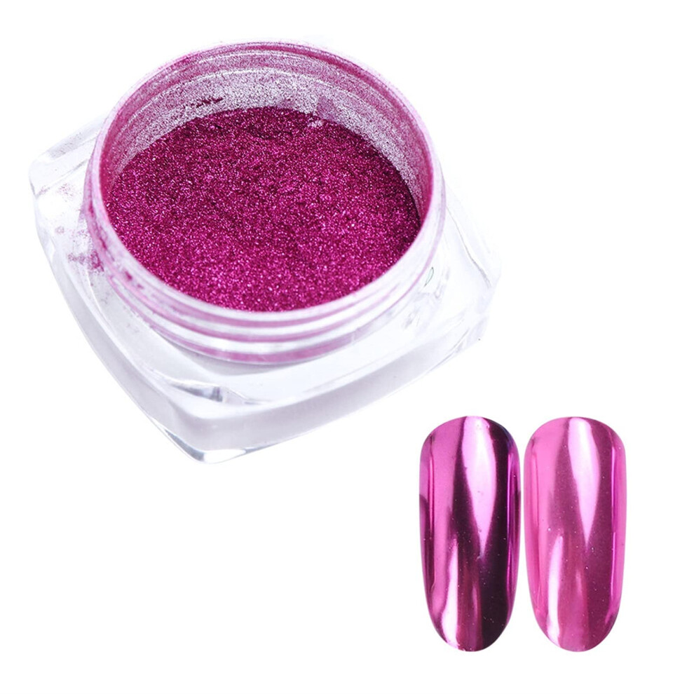 Gold/Silver Chameleon Chrome Nail Powder With Laser Holographic Pigment Rose Nail Art Decor