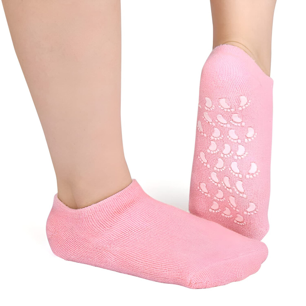 Moisturizing Gel Socks with Silicone Lining for Dry Cracked Feet Heel  and Soft Skin Care â 1 Pair