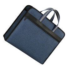 Canvas Document Organizer with Zipper Closure, MultiCompartment File Folder Bag for Office and Business Travel