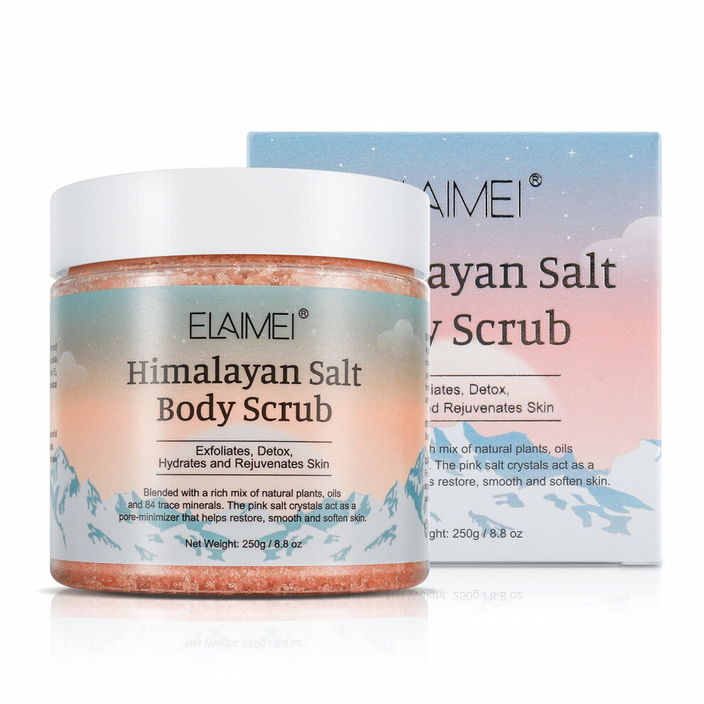 Himalayan Salt Body Scrub Pink â Deep Exfoliation, Collagen Boost, Moisturizing for Smooth Skin