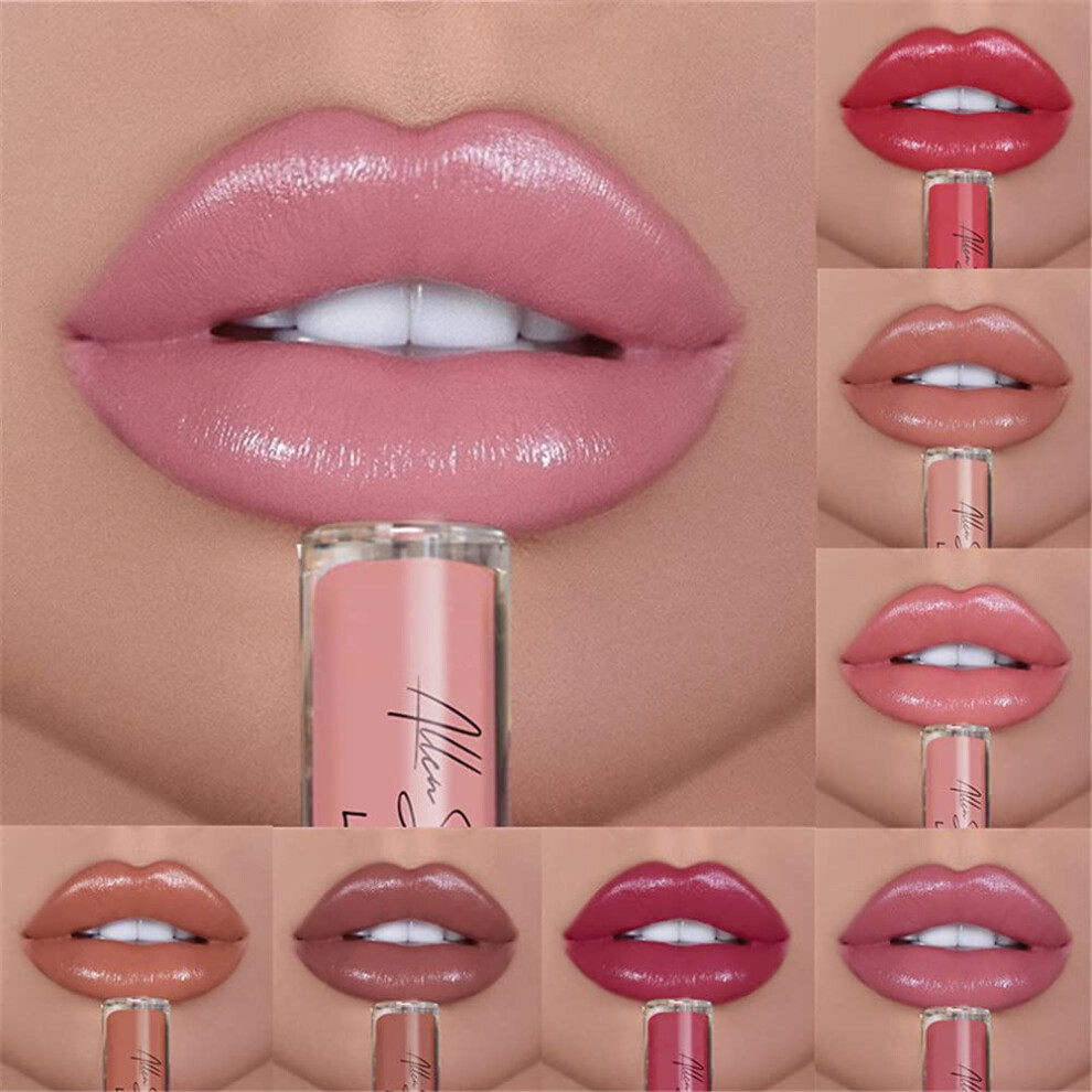 Waterproof Long Lasting Lip Gloss 03 Moisturizing Plumping Lipstick with Creamy Satin Finish
