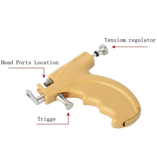Automatic Spring Ear Piercing Gun Kit with 108 Studs and Storage Case for Home and Salon Use 1