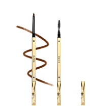 2 Pack Light Brown Waterproof Eyebrow Pencil with Spoolie, Twist Up Auto Brow Shaper for Women