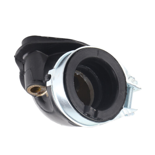 GY6 125CC 150CC Carb Intake Manifold Boot, Durable Plastic, Silver / Black 2