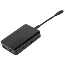 Multiport Adapter Travel Dock Plug And Play USB C Speed With 4K HDMI 1080P VGA Gigabit Ethernet Extended Reach Compact Design Wide Compatibility