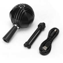 Condenser Microphone USB for Podcasting Streaming Gaming, Wide-Ranging Frequency Response High-Sensitivity Mic with Cardioid Pickup Pattern and No Lat