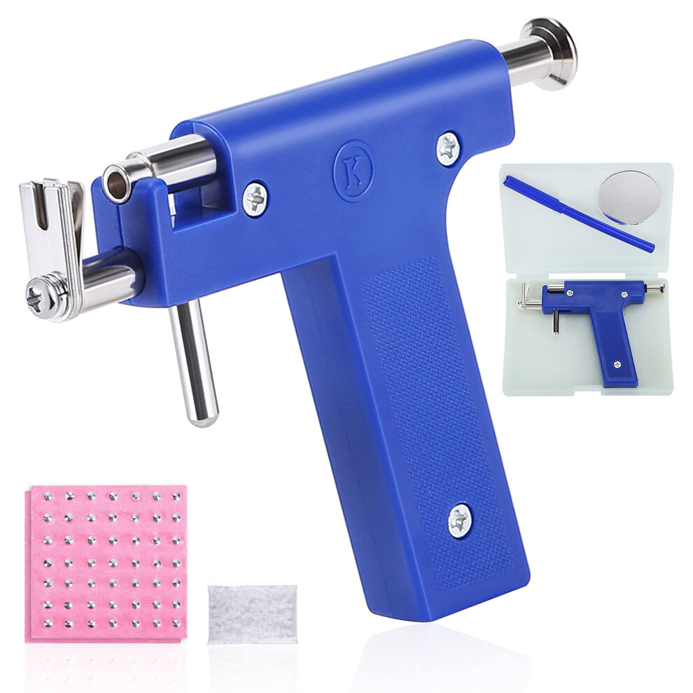 Professional Stainless Steel Ear Piercing Gun Kit with 98 Studs, Painless Salon Starter Set