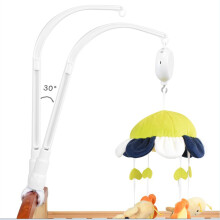 Baby Crib Mobile Arm Bracket with Musical Rotating Frame for Bassinet and Nursery Toys