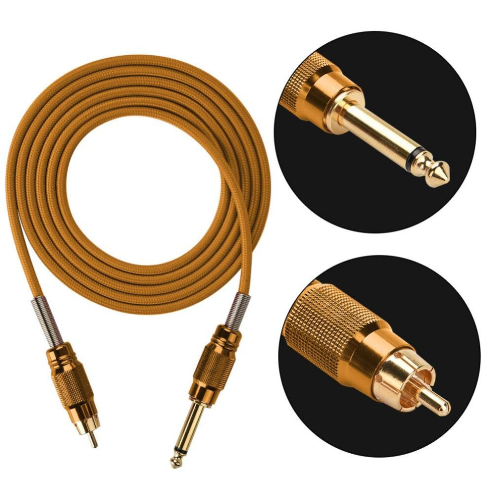 Tattoo Power Supply Cord 1.8M Flexible Silicone RCA Cable with Durable Copper Conductor
