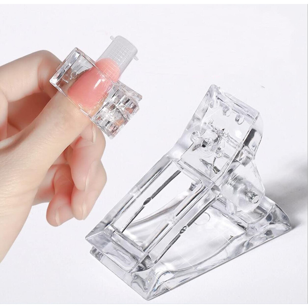 Poly Gel Nail Tips Clip Transparent Quick Building Nail Extension Clamp 30pcs for Manicure