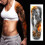 2 Sheets Extra Large Waterproof Full Arm Temporary Tattoos, Realistic Indian Warrior and Wolf Design 4