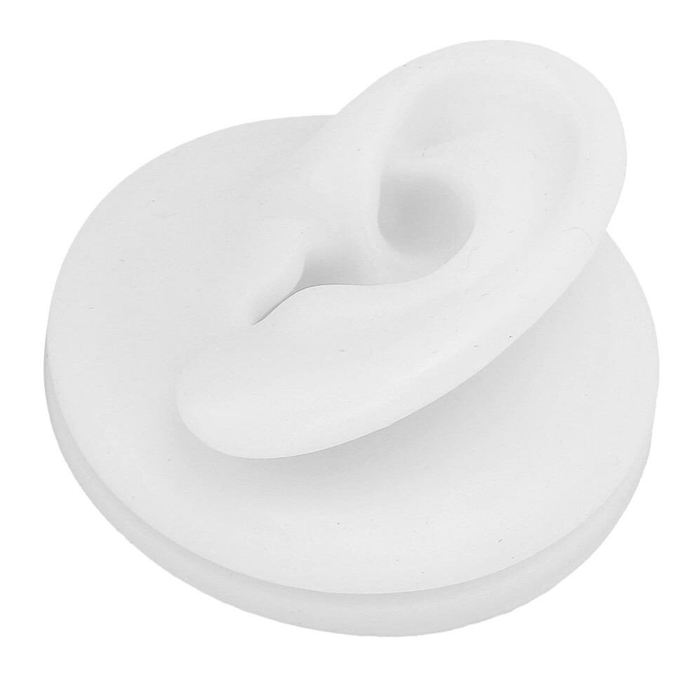 Silicone Ear Model for Piercing Practice with Realistic Texture Durable Fake Ear Display Left