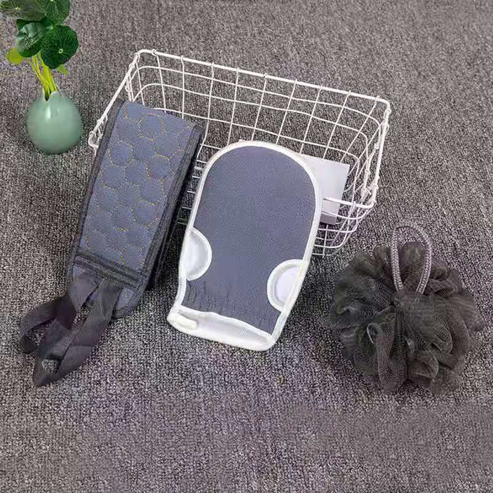 Exfoliating Bath Set with Gloves and Back Scrubber for Deep Skin Exfoliation and SelfTan Removal
