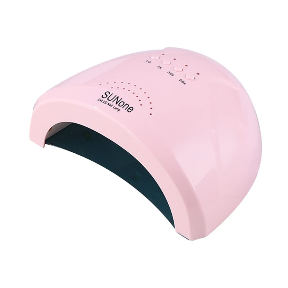 Pink 48W Uv Led Nail Lamp Gel Nail Dryer With Fast Curing Large Base And Multiple Timer Modes