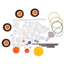 DIY Kit Including Axle Tire Gear Bushings Rack Gear Package Kit Motor Gears Kits Plastic Spindle Worm Gear Set for Robotics Mechanical Repairs and