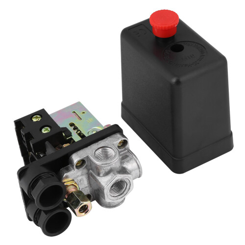 Pressostato universal para compressor de ar com válvula de controle automático, contatos reforçados, resistente à corrosão e com longa vida 2