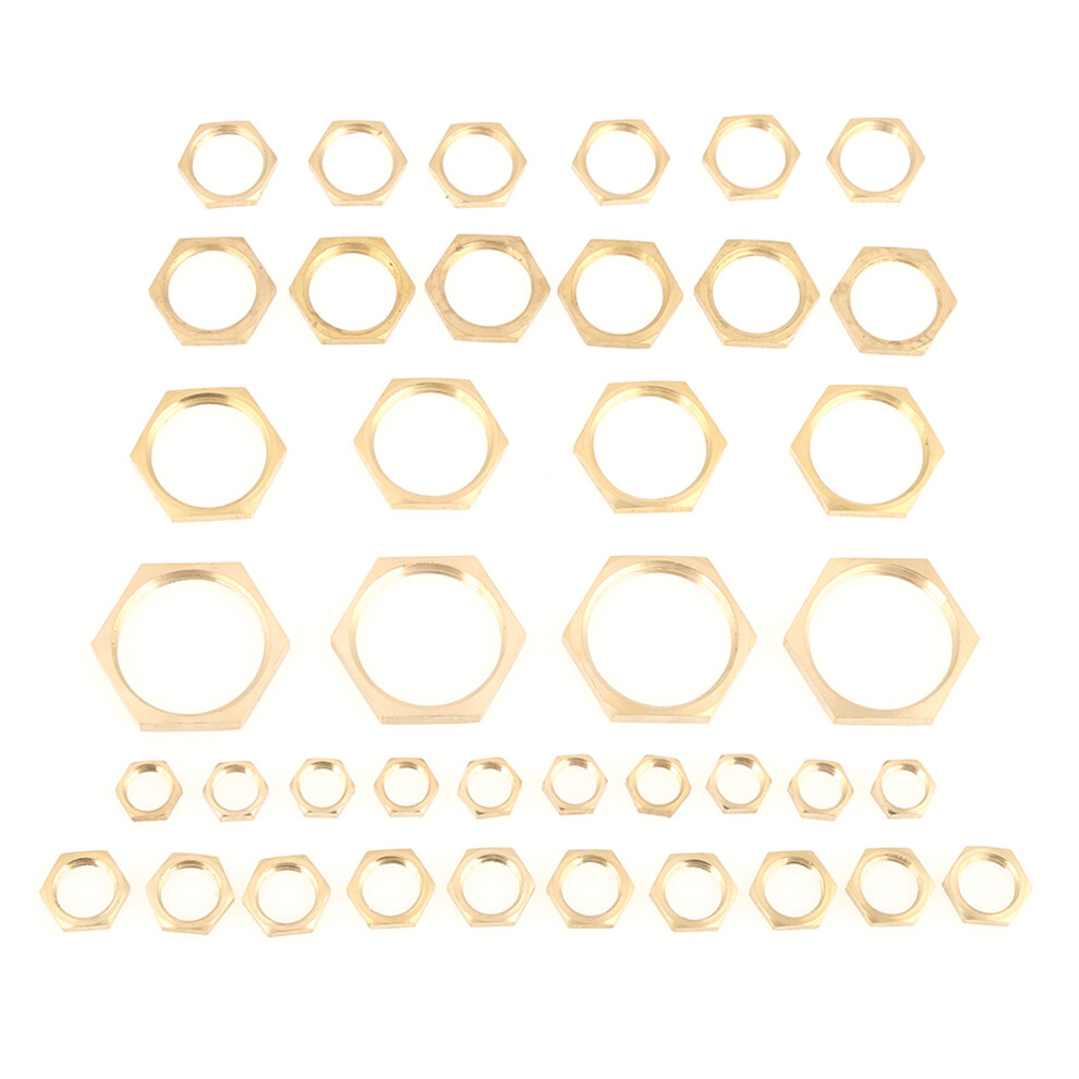 Hex Lock Nut For Plumbing, Durable Brass Fitting, Plumbing Fitting With Corrosion Resistance, Brass Pipe Fitting For Universal Plumbing Connector, 9138057046984