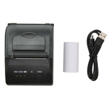 Wireless Portable Mobile Mini Bluetooth Thermal Printer, Built-In Rechargeable Lithium-Ion Battery Auto Sleep Function Fast Printing For Android