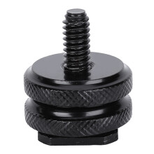 Hot Shoe-adapter voor DSLR-camera's, flitsschoenadapter van aluminiumlegering, LED-lamphouder, verstelbare montagebeugel, microfoon