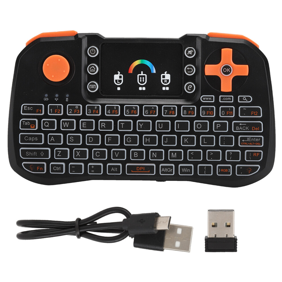 Wireless Mini Keyboard With Touchpad Mouse Combo Rgb Backlit 2.4Ghz Wireless Connection Qwerty Keyboard Layout Ergonomic Design Led Backlit Keyboard 9423501926623