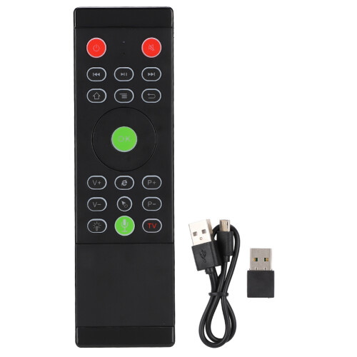 Universal Remote Control Backlit Mini Keyboard Air Mouse Plug And Play Motion Sensing Wireless Keyboard Strong Compatibility Auto Sleep Wake Up