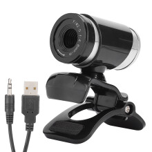 Aufsteckbare Webcam für Computer mit 360 drehbarem Kopf und integriertem Mikrofon, Autofokus und automatischem Weißabgleich für nahtlose