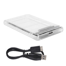 Obudowa zewnętrznego dysku twardego przezroczysta, 2,5-calowy interfejs USB 3.0 SATA, instalacja bez użycia narzędzi, kompatybilna z UASP, funkcja
