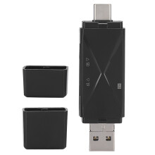 Kortleser USB3.0 5-i-1 Micro USB C Dobbeltspor OTG Støtter SD MicroSD TF Høyhastighets USB3.0 Rask overføring Bred kompatibilitet Plug and Play