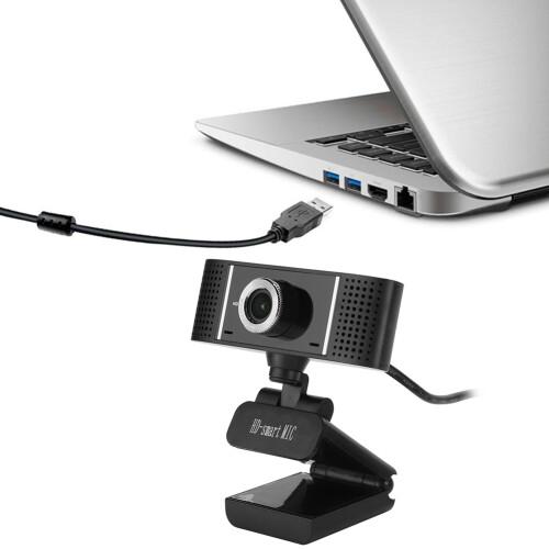 Κάμερα Web USB με αυτόματη διόρθωση χρωμάτων και ρυθμιζόμενη γωνία για ευέλικτη 1