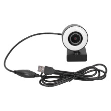Schnelle und präzise Autofokus-Webcam mit zwei Mikrofonen mit Geräuschunterdrückung, einstellbarem Ringlicht, HD-Streaming-Webcam,