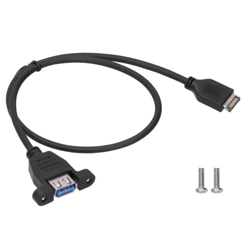 Καλώδιο επέκτασης μπροστινού πάνελ USB3.1, θηλυκό φύλλο αλουμινίου USB3.0 τύπου A,
