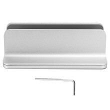Hoogwaardige verticale laptophouder met antislip siliconenmat en verstelbare dockgrootte. Opvouwbaar, ruimtebesparend ontwerp voor alle gaming- en