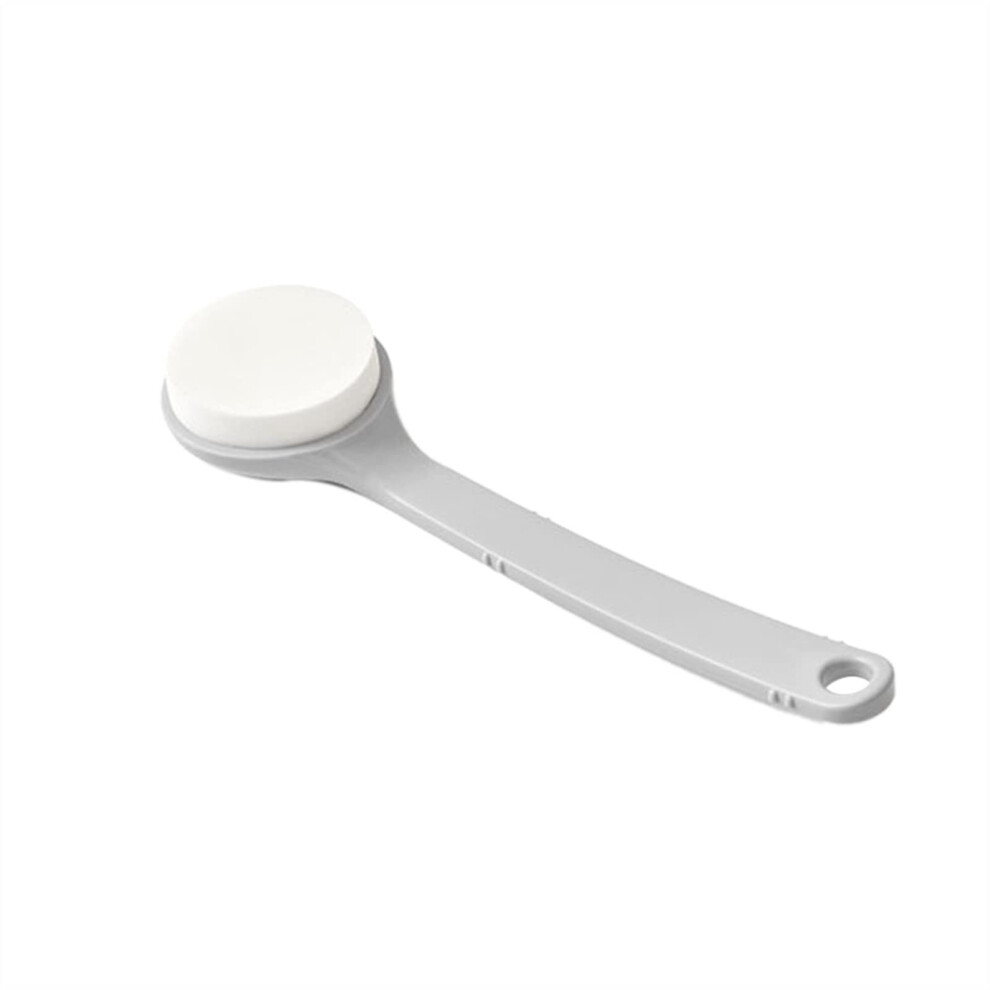 Grey/White Back Lotion Applicator With Gentle Pva Sponge, Long Handle Shower Brush For Easy Back Care,