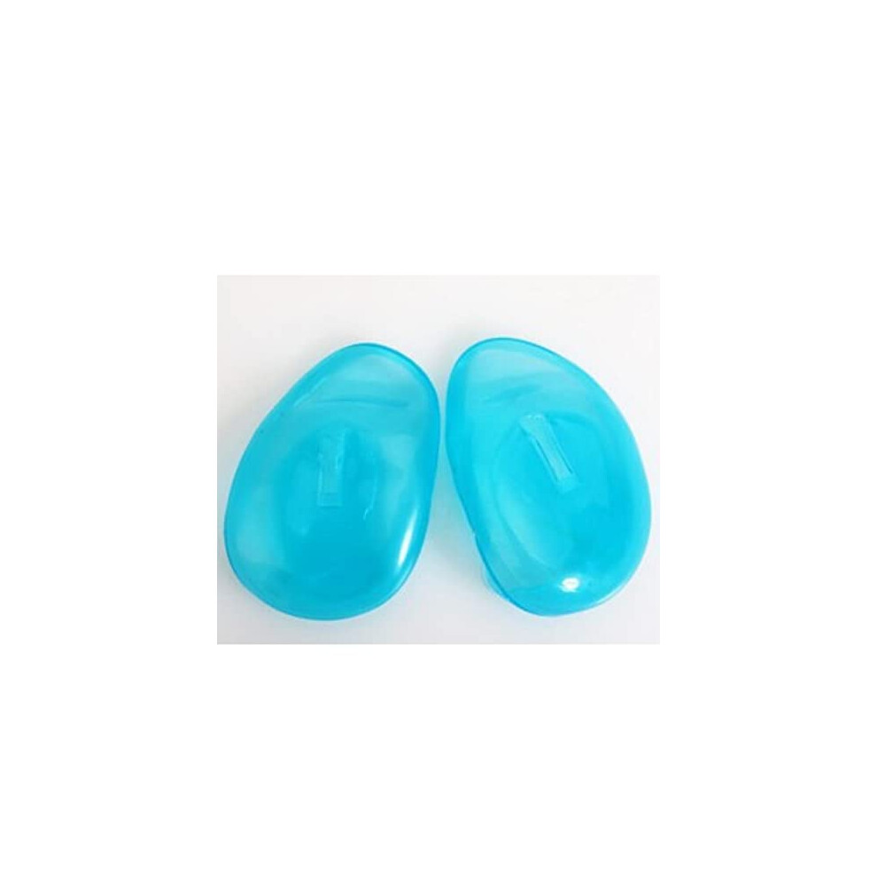 Silicone Ear Covers for Hair Coloring, Waterproof Ear Dye Protectors, Blue Ear Shields 2PCS