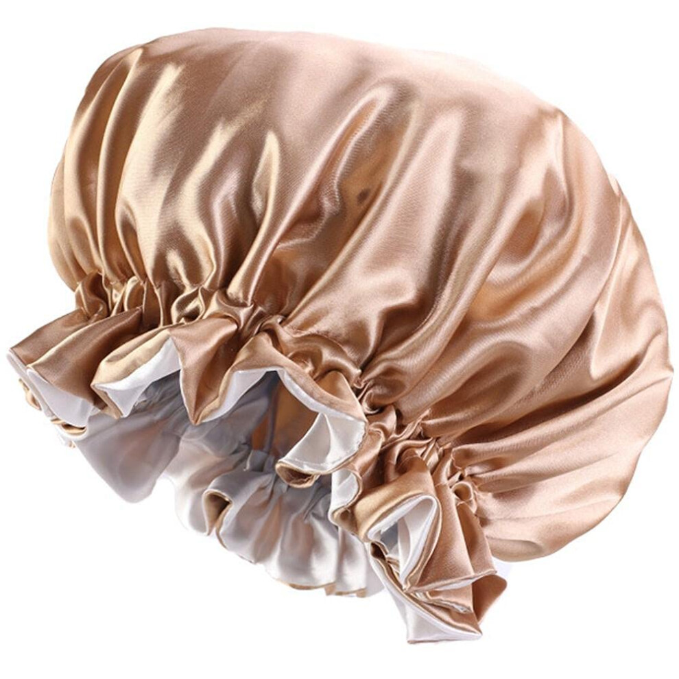 Silk Bonnet Satin Sleep Cap with Adjustable Fit Reversible Double Layer for Curly Hair Care