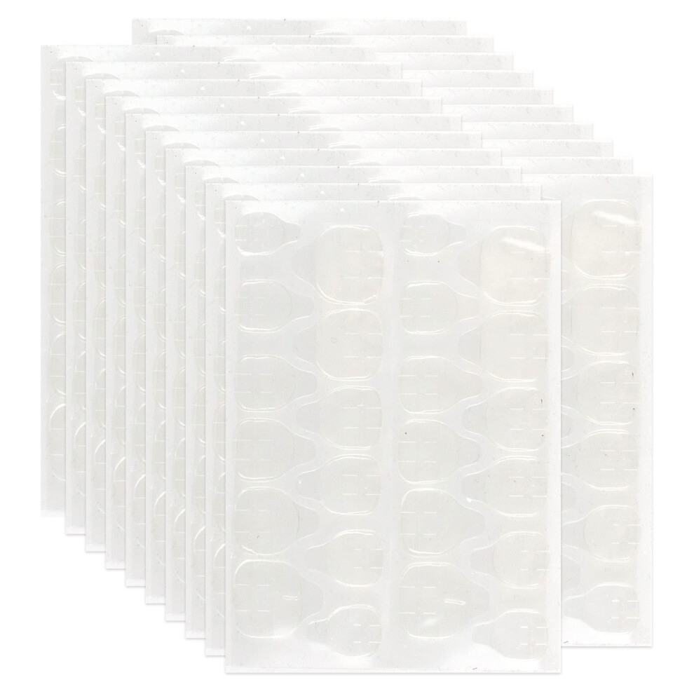 40 Sheets Double Sided Nail Adhesive Tabs Waterproof Transparent Stickers for Press On Nails