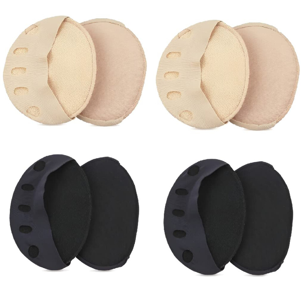 4 Pairs Metatarsal Pads for Women Forefoot Cushion Pads Pain Relief Breathable Cotton Support